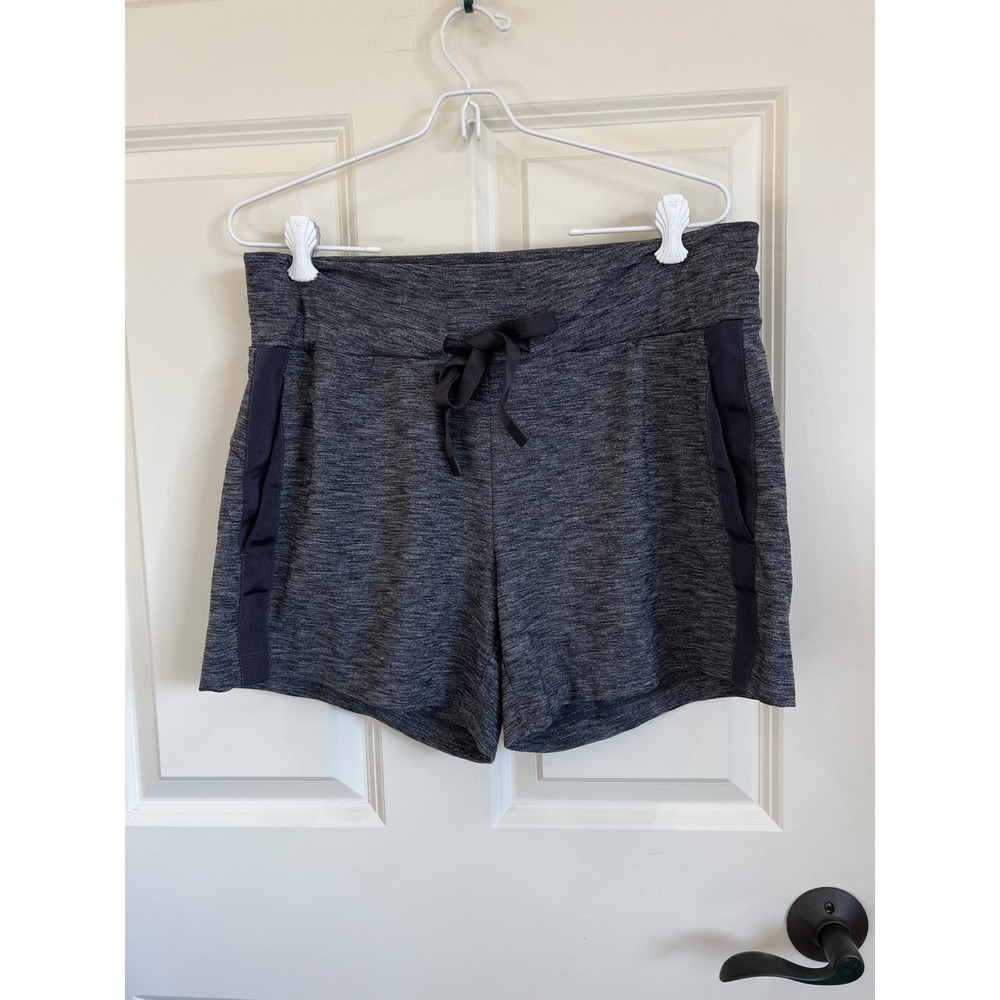 Athleta Metro Downtown Shorts Heathered Black Size Medium Tall